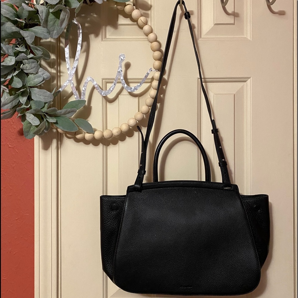 Steven Alan black leather purse